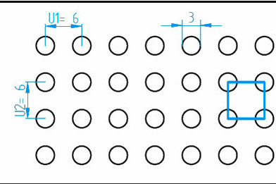 沖孔網(wǎng)板直排呈正方形
