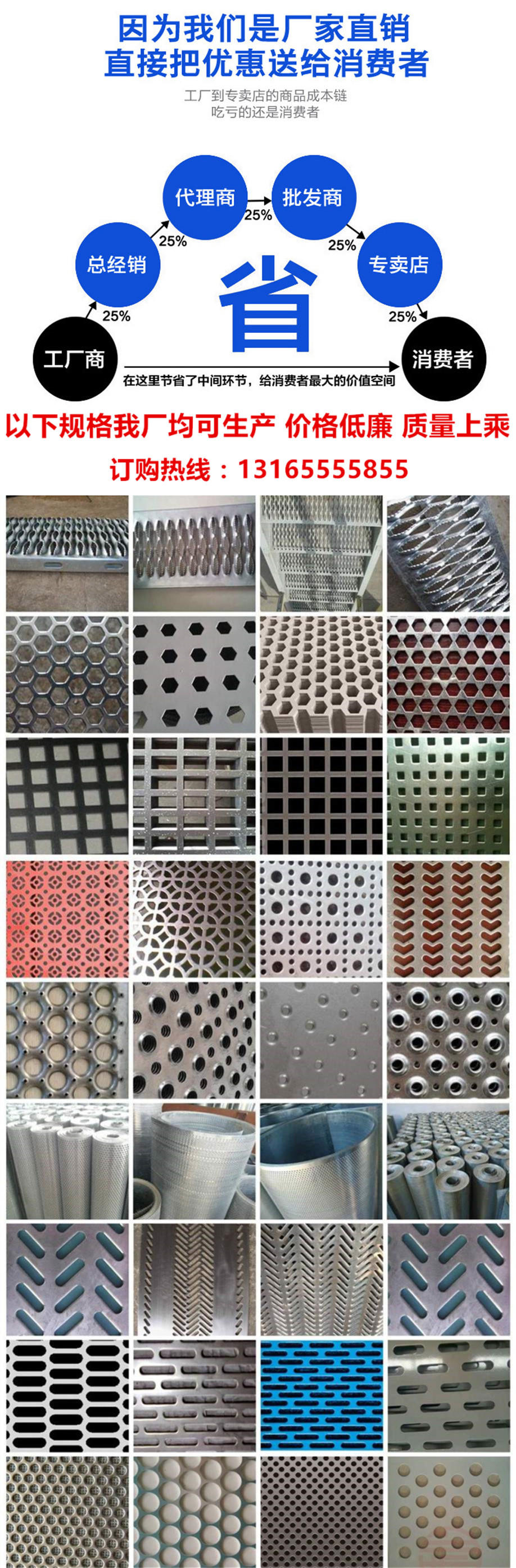 森馳沖孔網(wǎng)板都有哪些孔型？